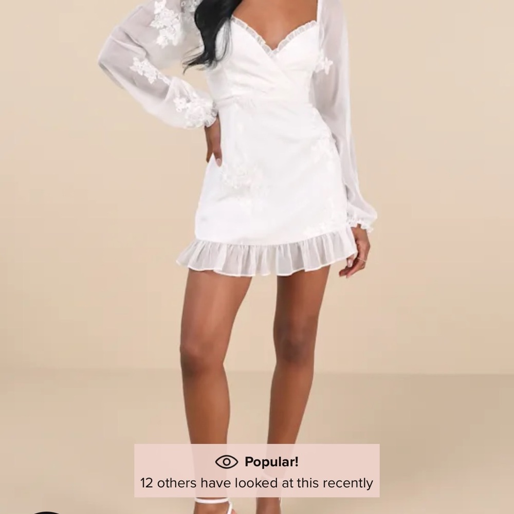 Lulu's White Lace Mini Dress